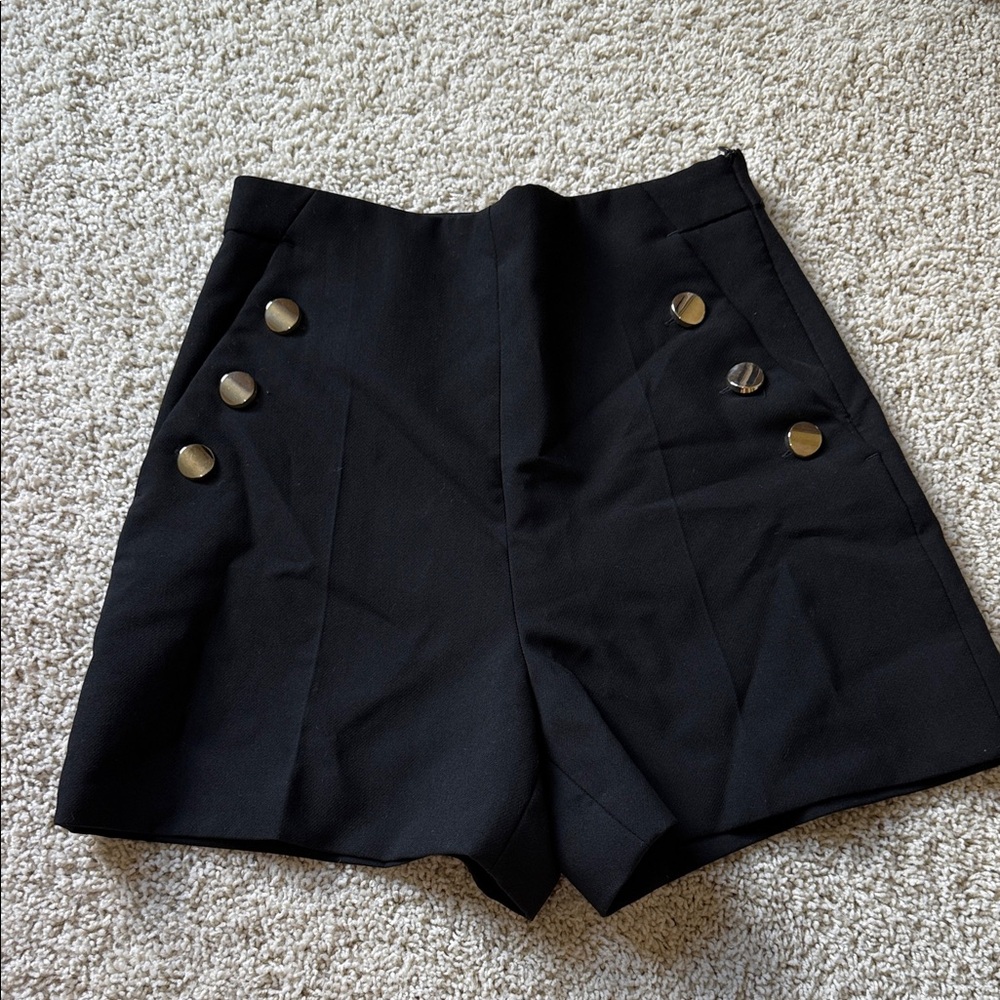 Zara Black Womens Sailor shorts
